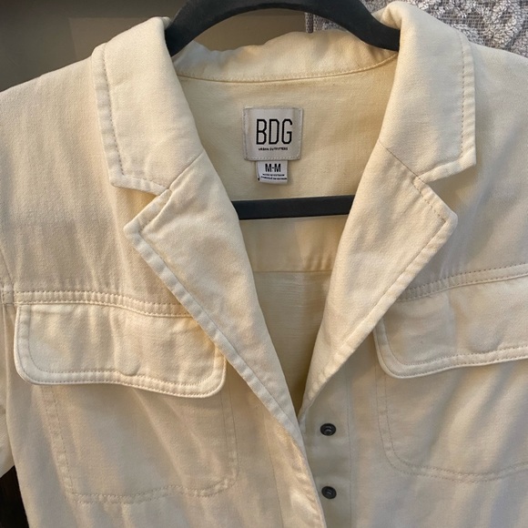 urban outfitters lizzy coverall white jumpsuit - Picture 5 of 6